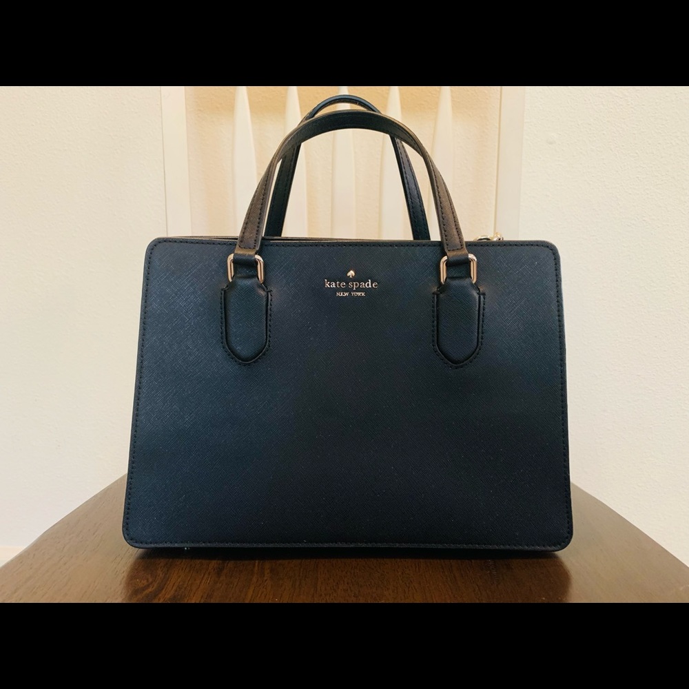 Kate Spade Laurel Way Reese Black Saffiano Leather Satchel